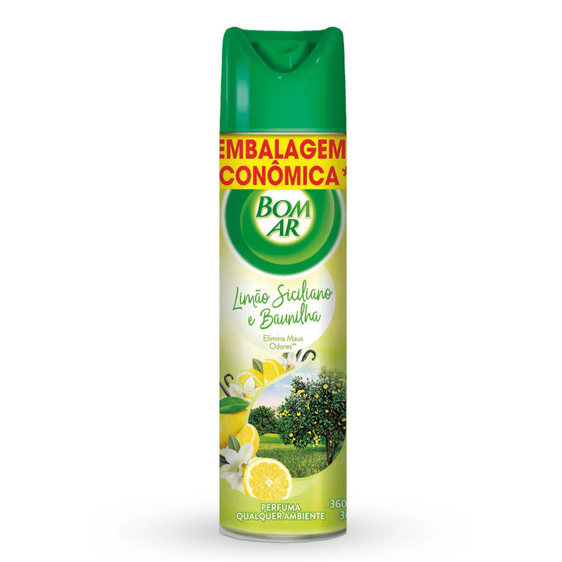 Aromatizador-Bom-Ar-Aerossol-Limao-Siciliano-e-Baunilha-360ml-Embalagem-Economica