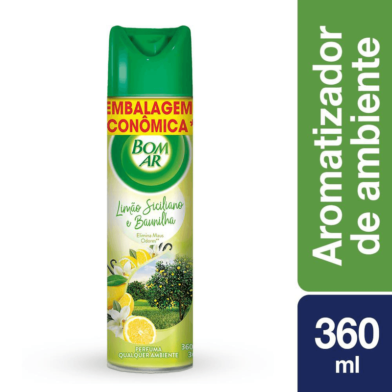 Aromatizador-Bom-Ar-Aerossol-Limao-Siciliano-e-Baunilha-360ml-Embalagem-Economica