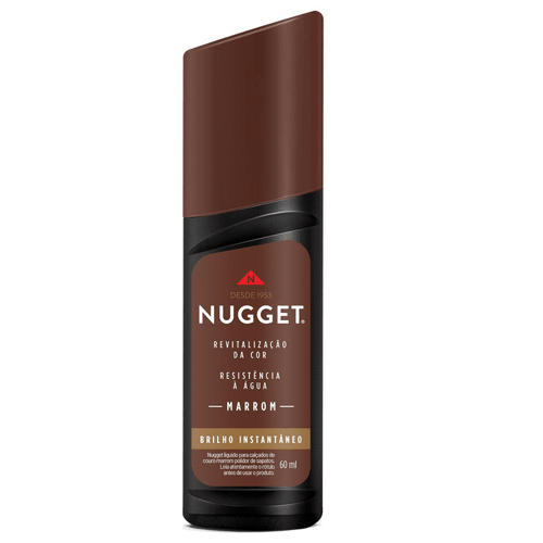 Graxa para Sapato Líquida Marrom Nugget 60ml