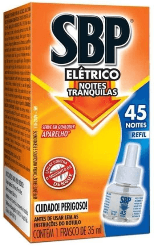 Repelente Elétrico Líquido SBP 45 noites Refil 1 unidade 35ml