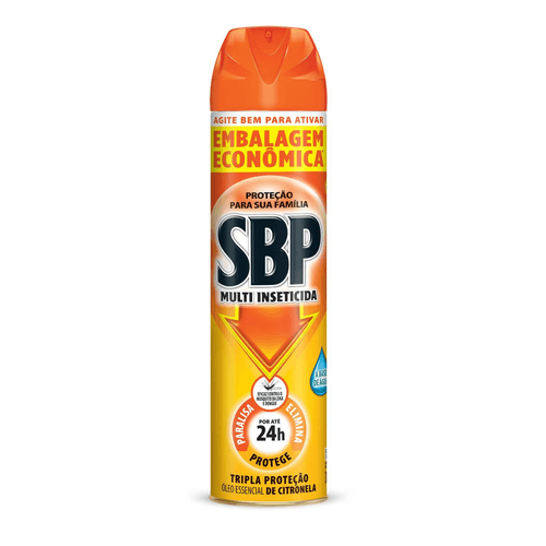 SBP Multi Inseticida Aerossol Óleo de Citronela 380ml Embalagem Econômica