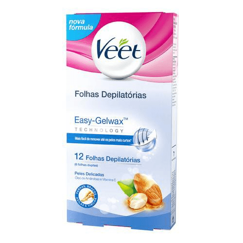 Cera Fria Corporal Veet Peles Delicadas - 12 Folhas