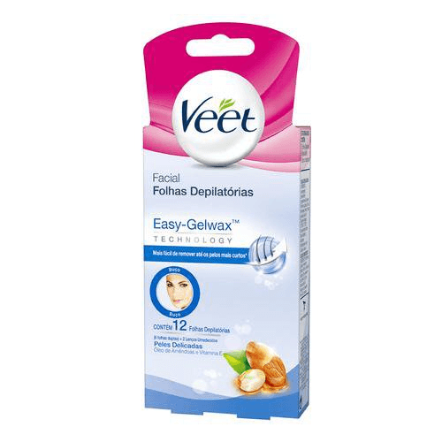 Cera Fria Facial Veet Peles Delicadas - 12 Folhas