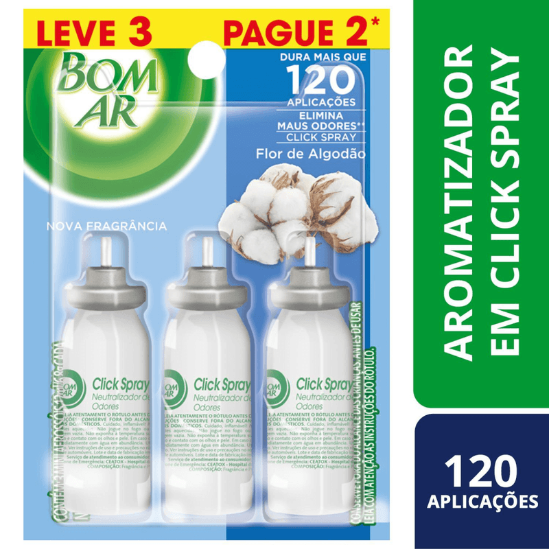 Aromatizador-Bom-Ar-Click-Spray-Refil-Leve-3-Pague-2-Flor-de-Algodao