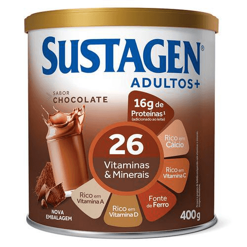 Complemento Alimentar Sustagen Adultos+ Sabor Chocolate - Lata 400g