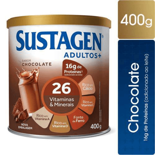 Po-para-Preparo-de-Bebida-Enriquecido-com-Vitaminas-e-Minerais-Chocolate-Sustagen-Adultos--Lata-400g