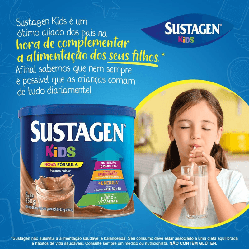 Po-para-Preparo-de-Bebida-Enriquecido-com-Vitaminas-e-Minerais-Chocolate-Sustagen-Kids-Lata-350g