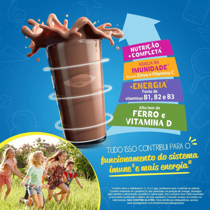 Po-para-Preparo-de-Bebida-Enriquecido-com-Vitaminas-e-Minerais-Chocolate-Sustagen-Kids-Lata-350g