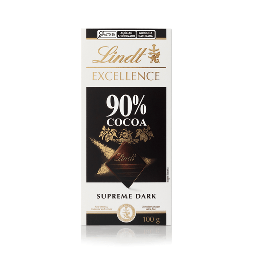 Chocolate Lindt Excellence Barra 90% Dark 100g