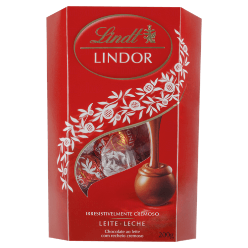 Chocolate Lindt Lindor Cornet Ao Leite 16 unidades 200g