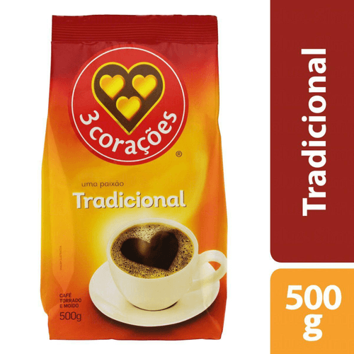 Café em pó 3 Corações Tradicional 500g