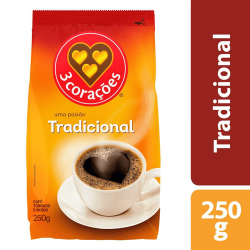 Café em pó 3 Corações Tradicional 250g