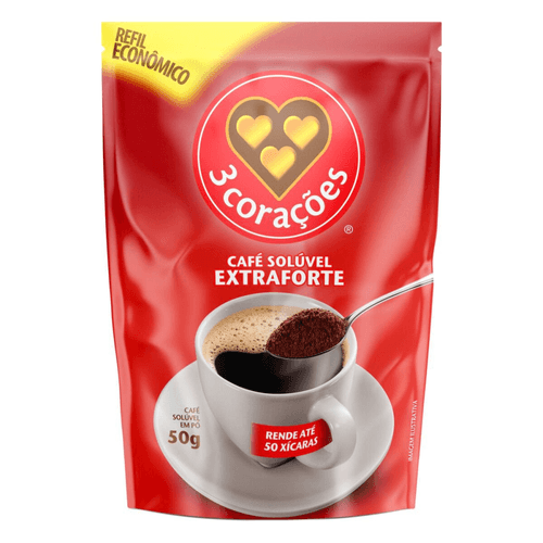 Café Solúvel Extraforte 3 Corações Sache 50g