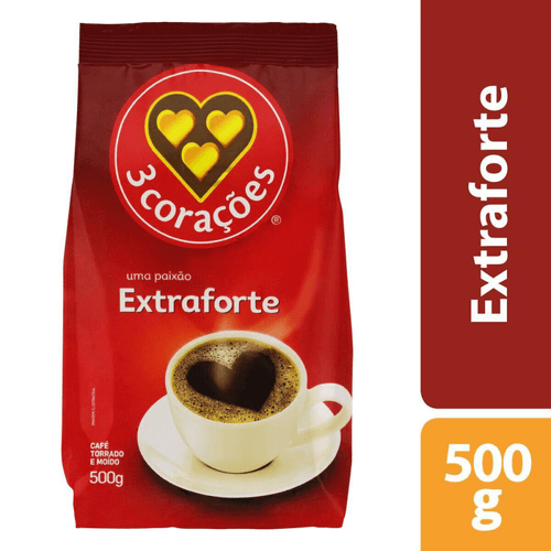 Café em pó 3 Corações Extraforte 500g