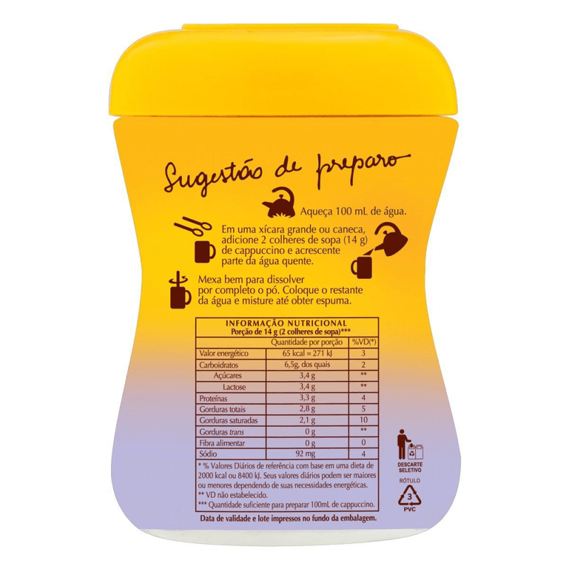 Mistura-para-Preparo-de-Cappuccino-Soluvel-Diet-para-Dietas-com-Ingestao-Controlada-de-Acucares-sem-Adicao-de-Acucar-3-Coracoes-Pote-150g