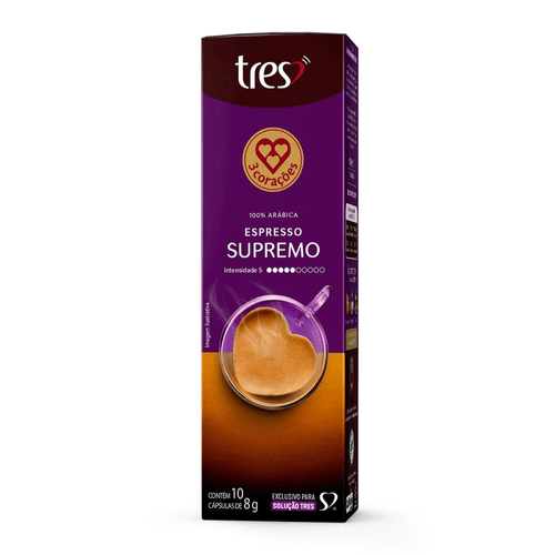 Capsula de Café Espresso Supremo 3 Corações 10 unid