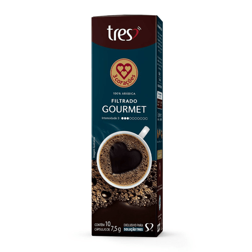 Capsula de Café Filtrado Gourmet 3 Corações 10 unid