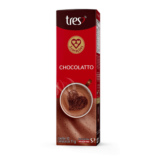 Capsula de Chocolate Quente Chocolatto 3 Corações 10 unid