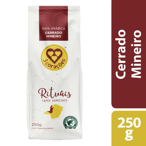 Café em pó 3 Corações Rituais Cerrado Mineiro 250g