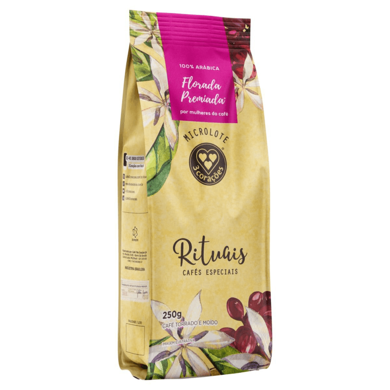 Cafe-Torrado-e-Moido-100--Arabica-3-Coracoes-Rituais-Pacote-250g-Microlote-Florada-Premiada