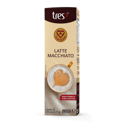 Capsula de Café com Leite Latte Macchiato 3 Corações 10 unid