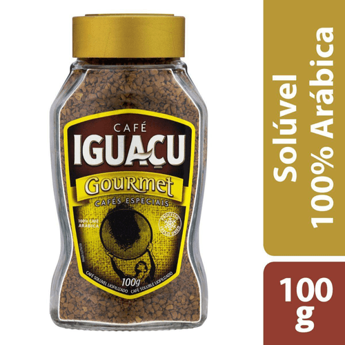 Café Solúvel Liofilizado Iguaçu Gourmet Vidro 100g