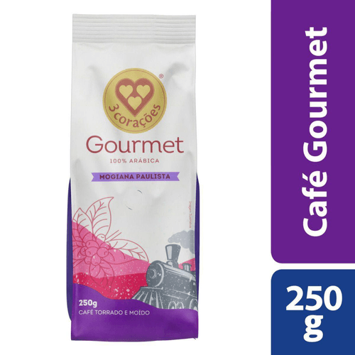 Café em pó 3 Corações Gourmet Mogiana Paulista 250g