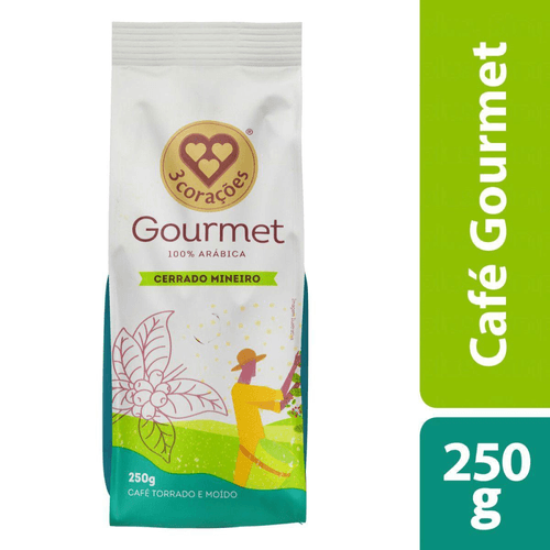 Café em pó 3 Corações Gourmet Cerrado Mineiro 250g