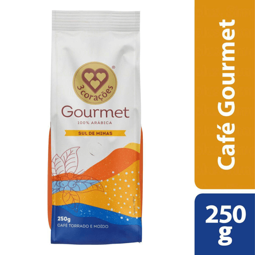 Café em pó 3 Corações Gourmet Sul de Minas 250g