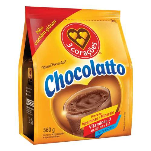 Achocolatado Pó 3 Corações Chocolatto 560g