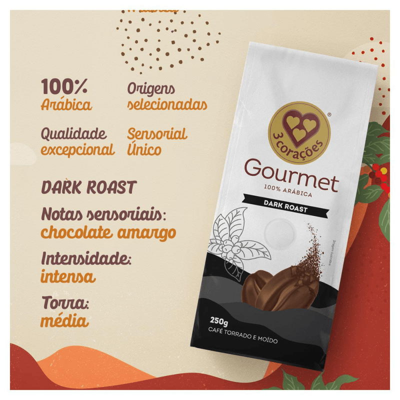 Cafe-em-Po-3-Coracoes-Gourmet-Dark-Roast-250g