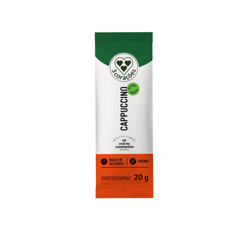 Cappuccino Vegano 3 Corações Sache 20g