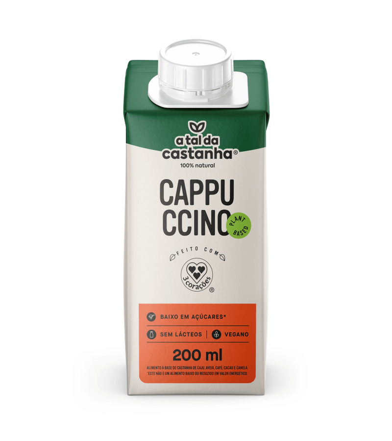 Bebida-com-Castanha-de-Caju-Aveia-Cafe-Cacau-e-Canela-Cappuccino-sem-Adicao-de-Acucar-A-Tal-da-Castanha-Caixa-200ml