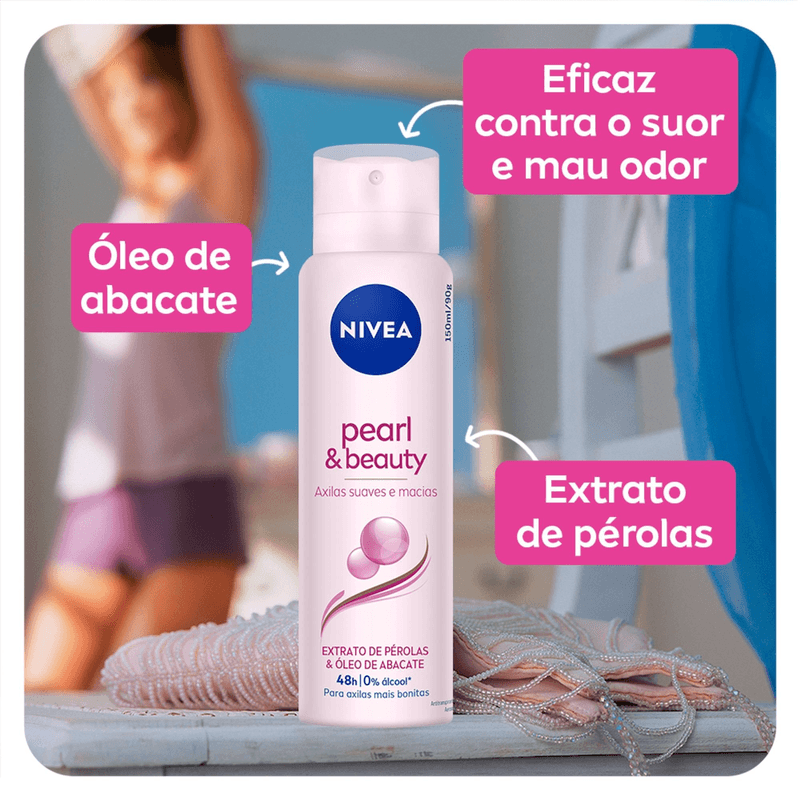 NIVEA-Desodorante-Antitranspirante-Aerossol-Pearl---Beauty-150ml