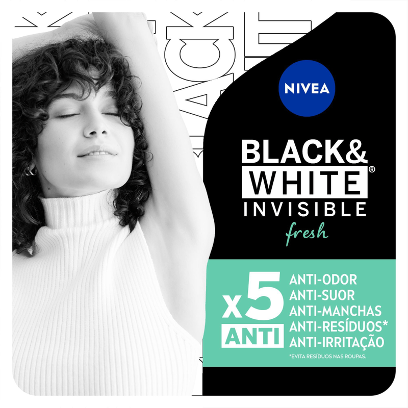 NIVEA-Desodorante-Antitranspirante-Aerossol-Invisible-Black---White-Fresh-150ml