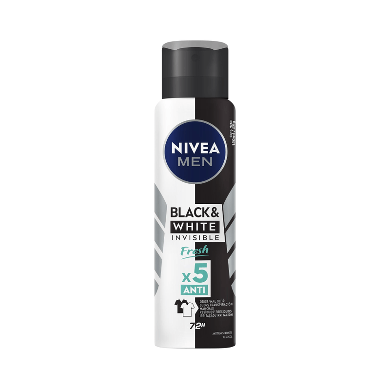 NIVEA-MEN-Desodorante-Antitranspirante-Aerossol-Invisible-Black---White-Fresh-150ml