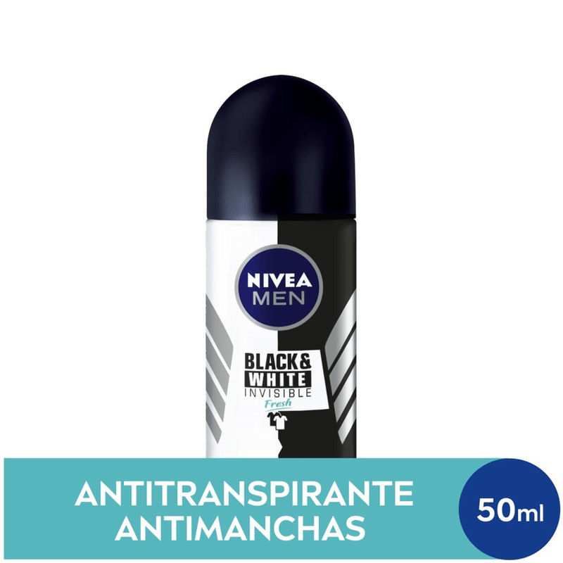 Desodorante-Antitranspirante-RollOn-Invisible-Black-and-White-Fresh-Nivea-Man-50ml
