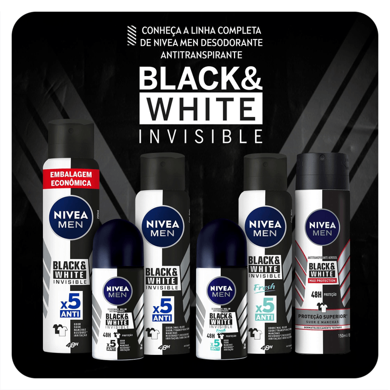 Desodorante-Antitranspirante-RollOn-Invisible-Black-and-White-Fresh-Nivea-Man-50ml