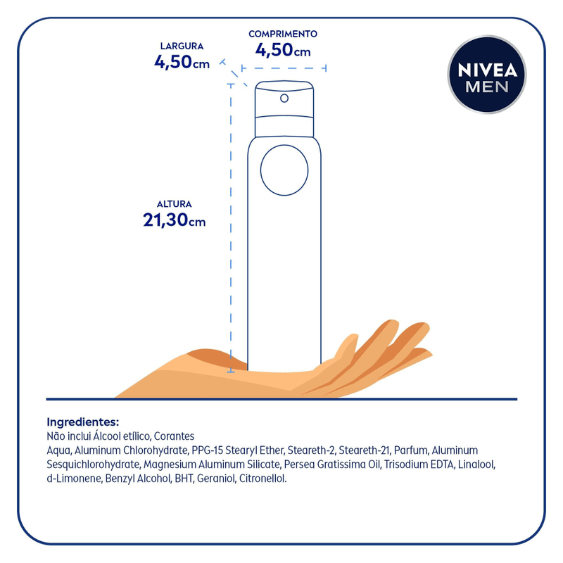 Desodorante-Antitranspirante-Aerossol-48h-Nivea-Men-Dry-Impact-Plus-Spray-Leve-200ml-Pague-150ml