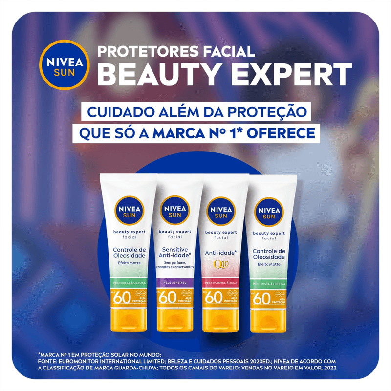 Kit-Nivea-Facial-Protetor-Solar-Sun-Beauty-Expert-FPS50-50g---Hidratante-em-Gel-com-Acido-Hialuronico-e-Pepino-100g---Sabonete-em-Gel-150ml