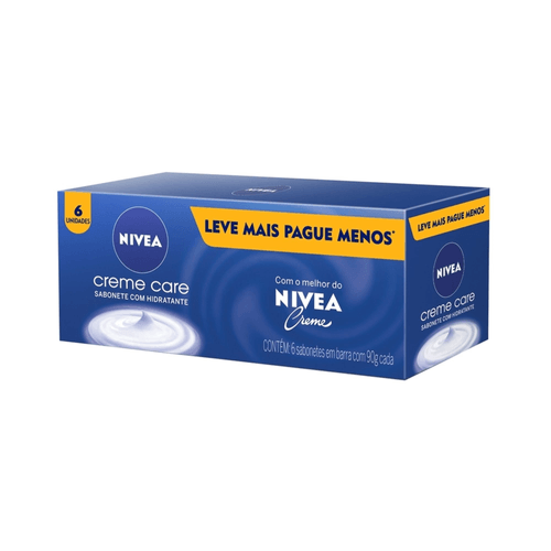 NIVEA Sabonete em Barra Creme Care Promo 6 uni 90g