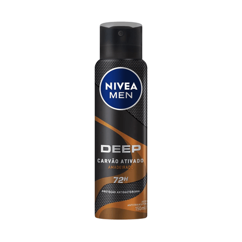 NIVEA MEN Desodorante Antitranspirante Aerossol Deep Amadeirado 150ml