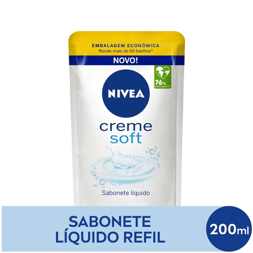 NIVEA Sabonete Líquido Refil Creme Soft 200ml