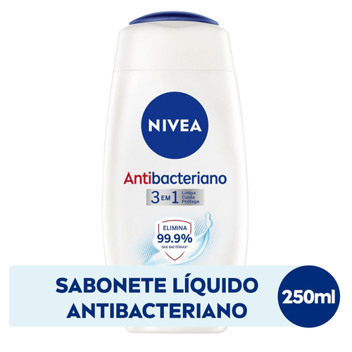 NIVEA Sabonete Líquido Antibacteriano 3 em 1 250ml