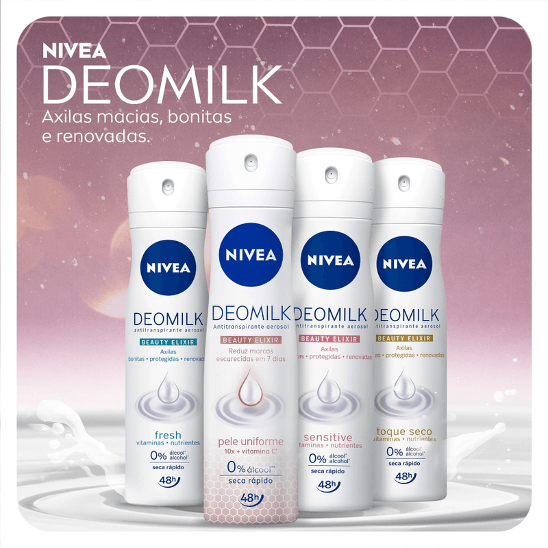 NIVEA-Desodorante-Antitranspirante-Aerossol-Deomilk-Pele-Uniforme-150ml