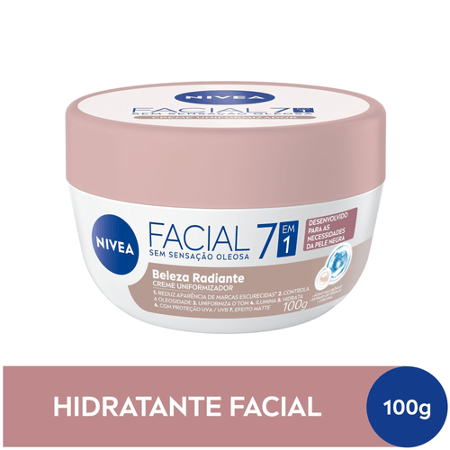 NIVEA Hidratante Facial Beleza Radiante 7 em 1 100g