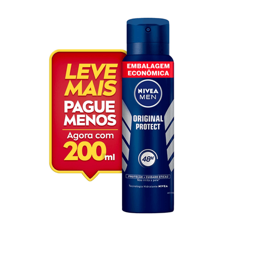 NIVEA MEN Desodorante Antitranspirante Aerossol Original Protect 200ml