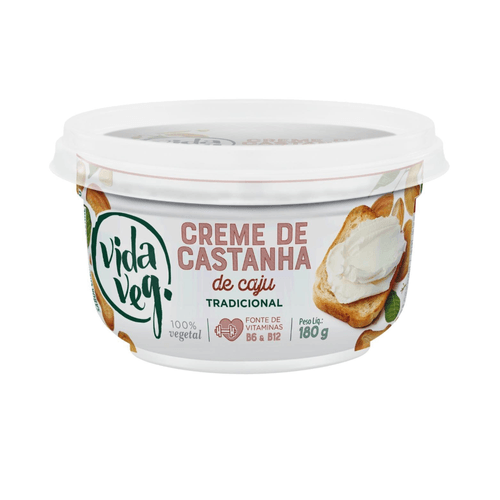 Creme de Castanha de Caju Tradicional Vida Veg 180gr