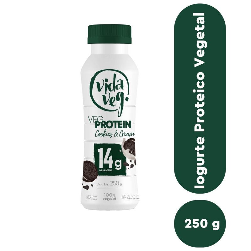 Iogurte-Proteico-Vegetal-14g-de-Proteina-Cookies---Cream-Vida-Veg-Protein-Frasco-250g