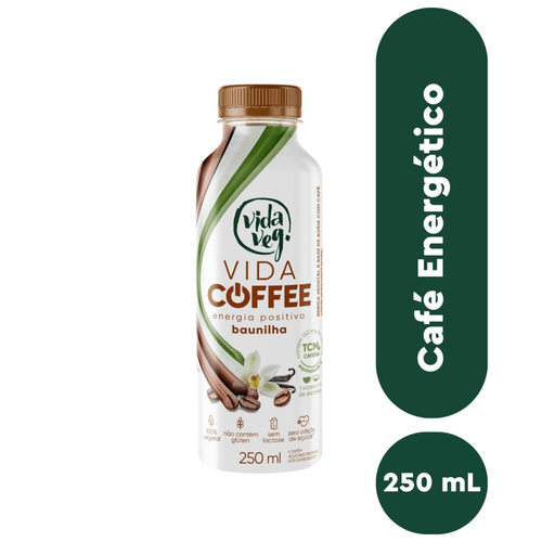 Bebida Energética Vida Coffee Vegana Sabor Baunilha Vida Veg 250ml